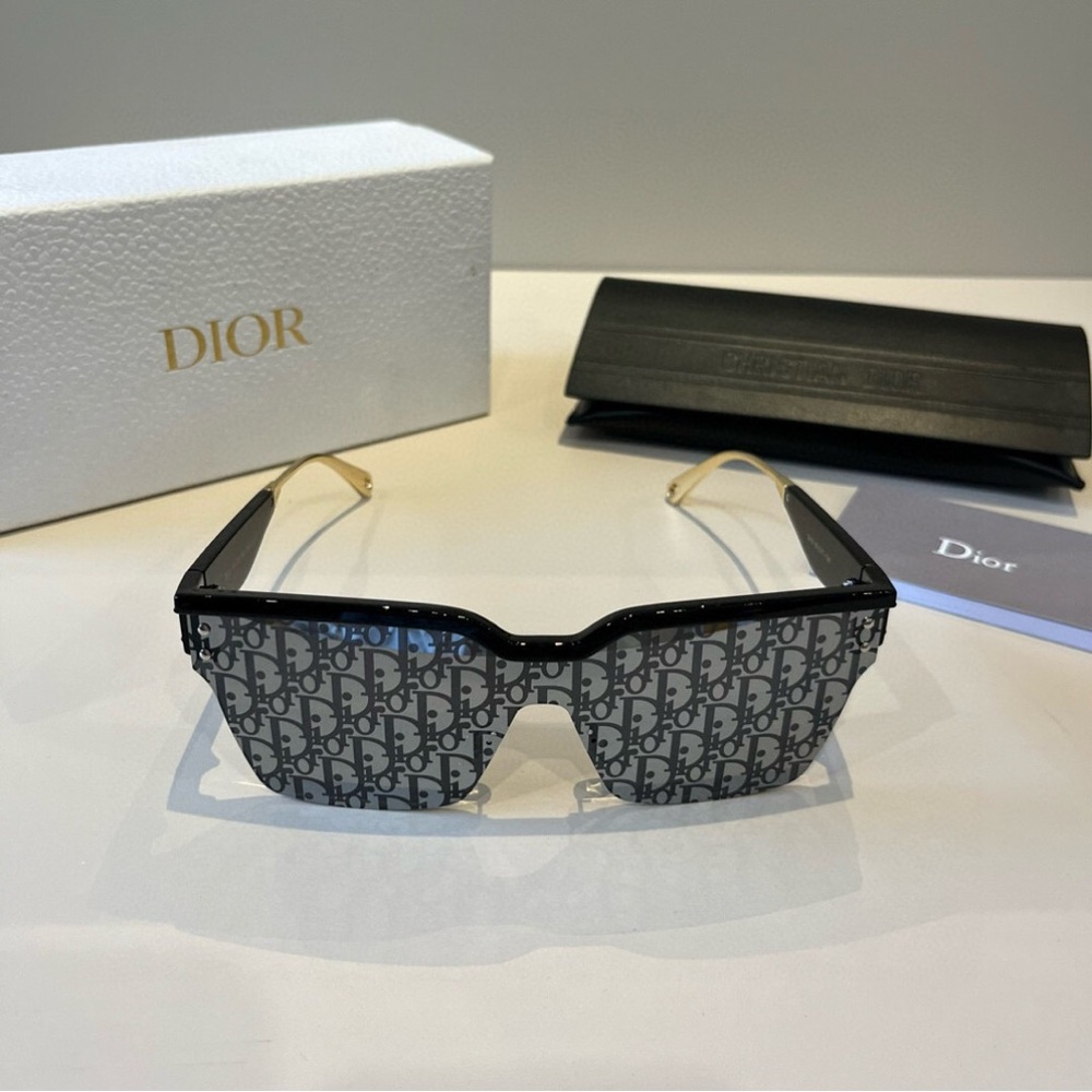 Dior Black Logo Shield Sunglasses Women's Designer Shades